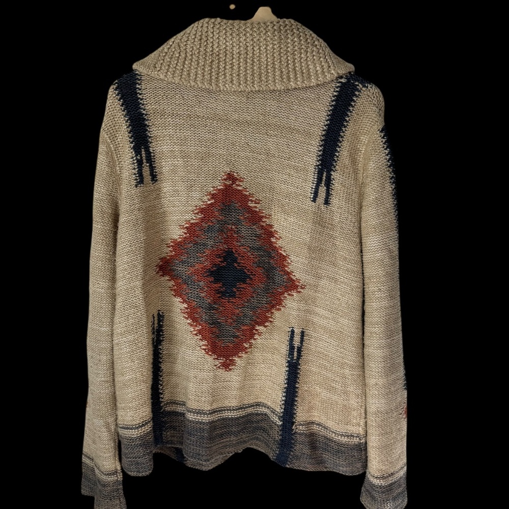 RRL Double RL Hand Knit Southwest Vintage Silk/Linen/Cotton/Wool Cardigan Sz XL‎ - Picture 2 of 11